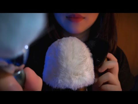 ASMR Brushing you to Sleep , Face Brushing , Sleepy , Fall Asleep , Brain Massage , No Talking