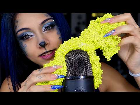 ASMR FOAM SLIME 💛 Sonidos CRUNCHY + UÑAS XL para dormir