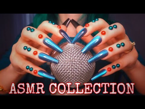 ASMR Monthly COLLECTION 🔥 Mic Scratching, Mic Brushing, Crunchy Sounds, Plastic Wrap, Tapping & more