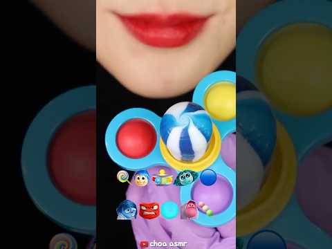 INSIDE OUT 2 THEME FOOD ASMR SOFT EATING ASMR 🔴🟠🟡🟢🔵🟣
