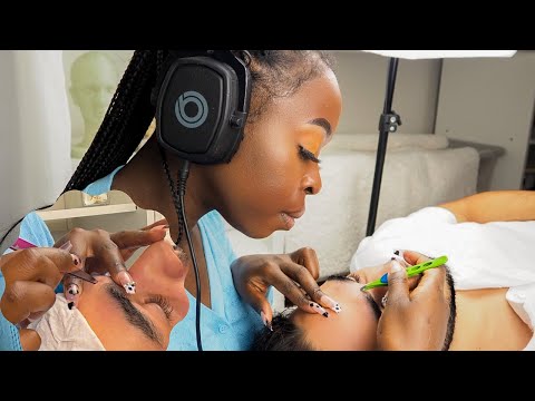 ASMR Super Attentive Personal Eyebrow & Unibrow Scratching | Tweezing | Plucking 😮‍💨