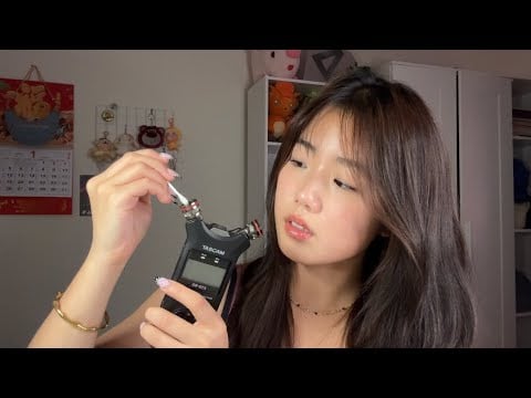 ASMR Cleaning Your Ears !! inaudible whispering, personal attention, tascam asmr 