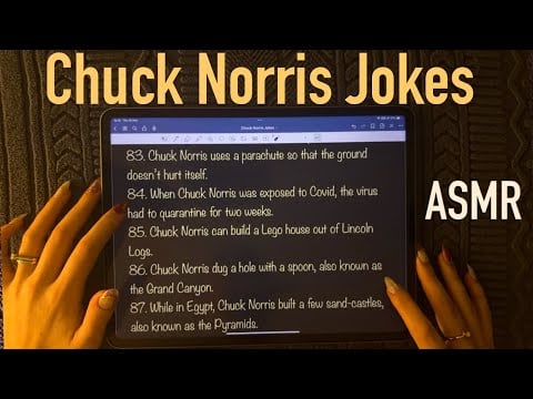 😴 ASMR - Slow Reading of 87 Chuck Norris Jokes (Clicky Whispers)