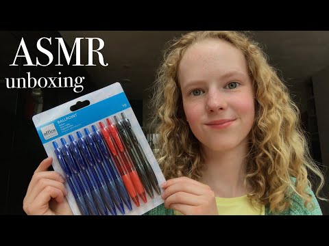 ASMR Nieuwe pennen 'unboxen!' (no talking)
