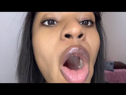 ASMR Gum Chewing and Whispering Words ✨