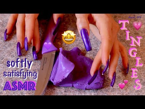 💜 PURPLE theme for Your relaxation 💜 🎧 Sweetly Satisfying ASMR ❀ bad SLIME for good TINGLES! ✣