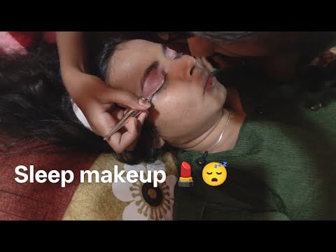 Soft Sleeping Makeup ASMR 😴💄Jayanti’s gentle makeup application felt super calming and peaceful…🌙💤