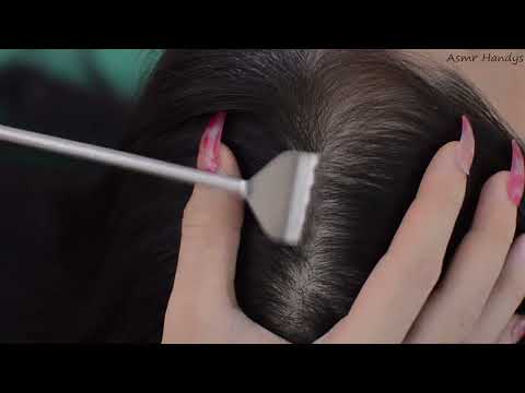 ASMR Hair Parting, Hair Brushing, Hair Treatment, Real Person Head Massage For Deep Sleep