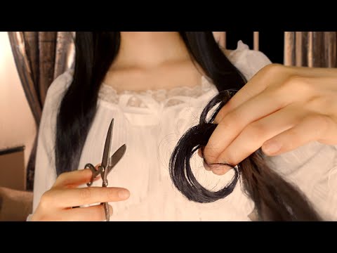 ASMR roleplay | Relaxing Haircut With Your Lady | Hair Brushing, Scalp Massage, Layered Sounds