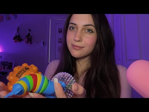 ASMR Fidget Toy Collection (whispering, tapping, popping, clicking)