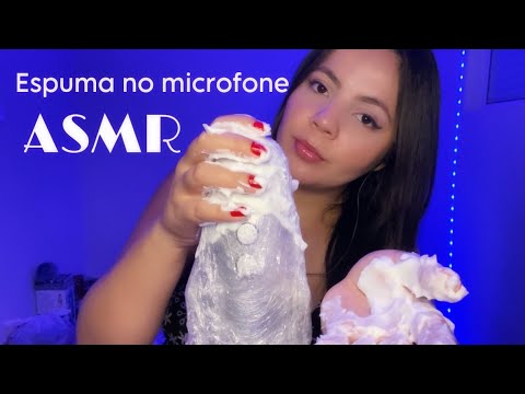 Asmr Espuma no Microfone Blue Yeti / No Talking/ Tapping / Som relaxante para dormir