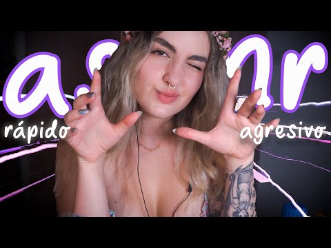 asmr extra RÁPIDO Y AGRESIVO en tu carita para DORMIR ale asmr español