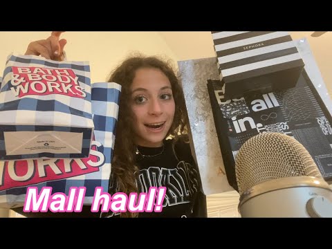 ASMR mall haul! Lulu, altard state, Sephora, bath and body works!