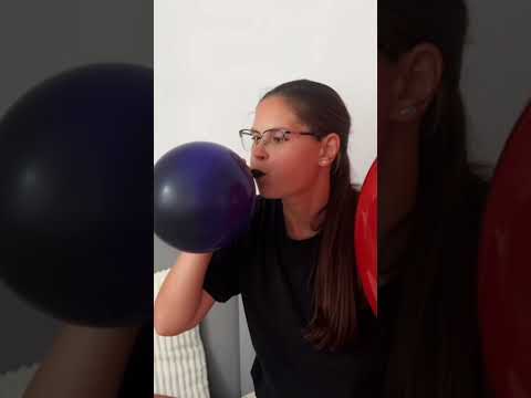 Black or Purple?!😮❤️❤️ Blowing Big balloons #asmr #balloon #funny