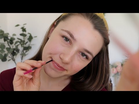 ASMR - Doing Your Eyebrows│Spoolie Nibbling, Plucking, Tweezing