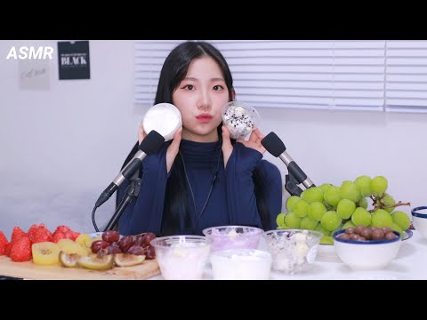 '꾸덕 그 잡채..' 과일 왕창 그릭요거트 이팅사운드asmr | 과일 이팅사운드ㅣ 토킹asmr ㅣ Greek yogurt asmr