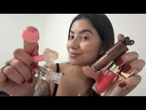 ASMR caseirinho minha coleção de gloss
