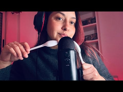 ASMR✨ MASAJE CRANEAL CON CUCHARAS ♥️ PARA QUE DUERMAS RICO ! ✨