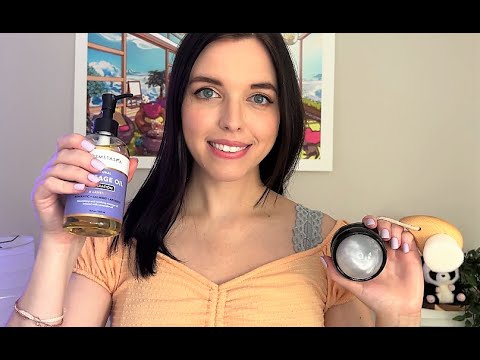 Body Massage for Relaxation (ASMR)  Soft Spoken, Massage Oil, Body Brushing. Roleplay