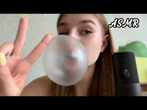 ASMR с жвачкой, звуки рта 💕