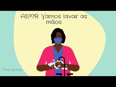 ASMR:  VAMOS LAVAR AS MÃOS? (luvas e tinta)