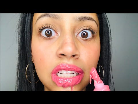 ASMR: 100 layers of lipgloss *fail* 😞