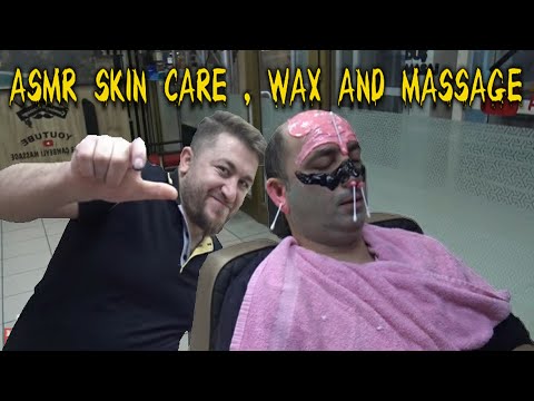 ASMR TURKISH BARBER MASSAGE=SKIN CARE=NECK CRACK=RAZOR BEARD SHAVE=head,back,sleep,foot,ear massage