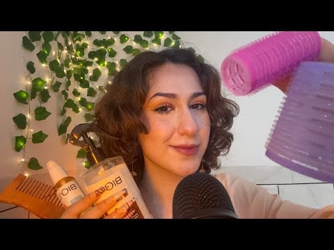 ASMR The Nice Lady At The Salon gives you a haircut 💇🏻‍♀️ ( asmr haircut + blow dry) 