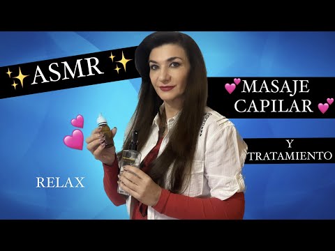 ASMR MASAJE Y TRATAMIENTO CAPILAR RELAJANTE para DORMIR/ ROLE PLAY en ESPAÑOL