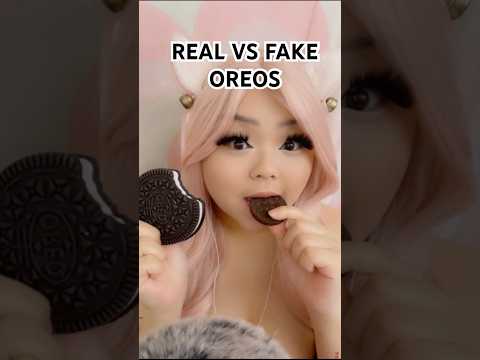 ASMR REAL VS FAKE OREOS #asmr #mukbang