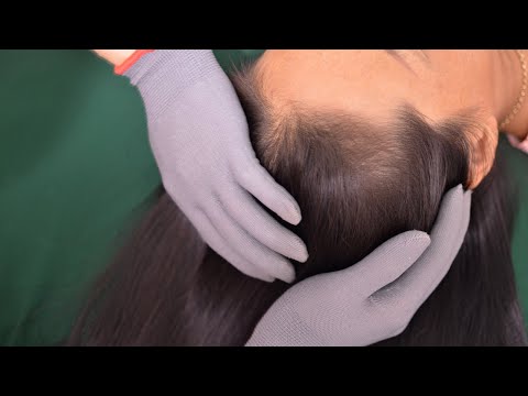ASMR Relaxing Scalp Massage With Gloves On Real Person For Deep Sleep ( No Talking )