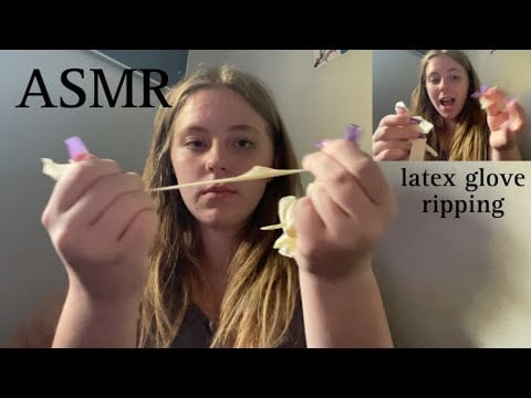 ASMR glove ripping