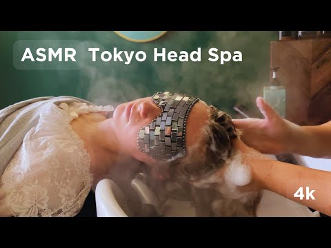 1 Hour ASMR Japanese Head Spa - Improved Sound!  Unintentional ASMR Real Person