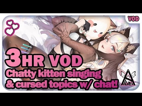 Chatty kitten singing & cursed topics w/ chat! ♡【ASMR / 3DIO】