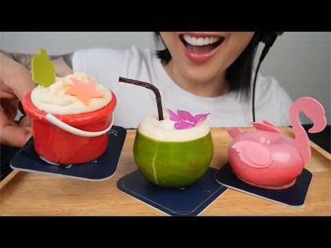 Ooh LA LA MOUSSE CAKE (ASMR EATING SOUNDS) LIGHT WHISPERS | SAS-ASMR