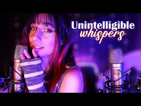 ASMR | Intense Ear-to-Ear Unintelligible Whispers 😍 (With Slow Hand Movements)