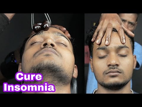 Cure Insomnia by ASMR Head Massage And Neck Crack With Relaxing 3d ASMR Sound