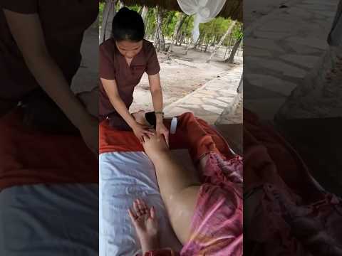Masaje de pierna completa con relajantes sonidos de naturaleza #shorts #asmr #massage