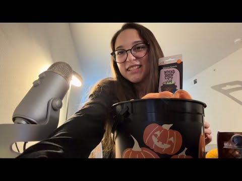 ASMR | making a boo basket 🎃