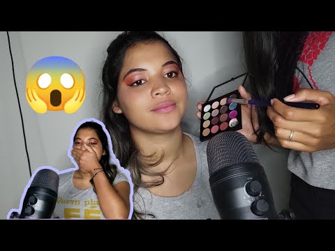 ASMR MAQUIEI MINHA CONCUNHADA / ela ficou com sono...