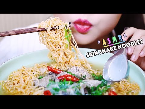 ASMR Snake Skin Noodles , Exotic food | LINH-ASMR