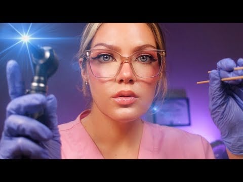 ASMR Unclogging your Ears | Ear to Ear Otoscope Exam, Up Close Inaudible Whispers, Binaural