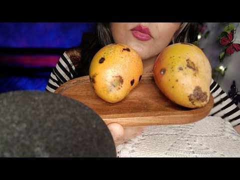 ASMR comiendo mango maduro para relajarte