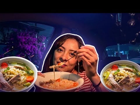 Asmr eating Chicken Soup Mukbang + Ramble