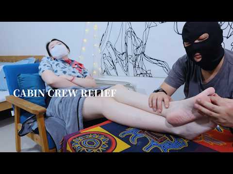 ASMR | Flight Attendant's Midnight Foot Massage (No Talking)