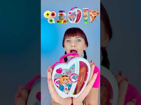 ASMR Barbie Candy Box Gummy Eyeballs Candy #mukbang #barbie