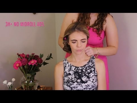 Soft Spoken Hair Play, Light Massage & Hair Brushing on a Real Person (asmr) 3H+ Compilation