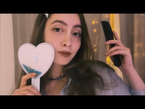 АСМР 🌛заботливо делаю тебе причёску 🤍👩🏻‍🦳 расчёсывание волос | asmr hair care 🙌🏻 тихий голос