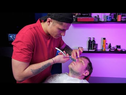 аASMR slow shave for my friend