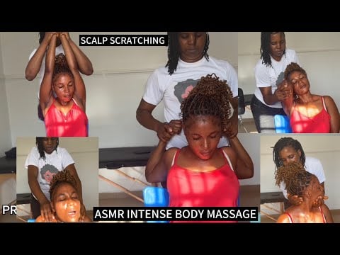 ASMR Intense Full Body Massage – Neck, Back, Scalp Scratching & Relaxing Triggers